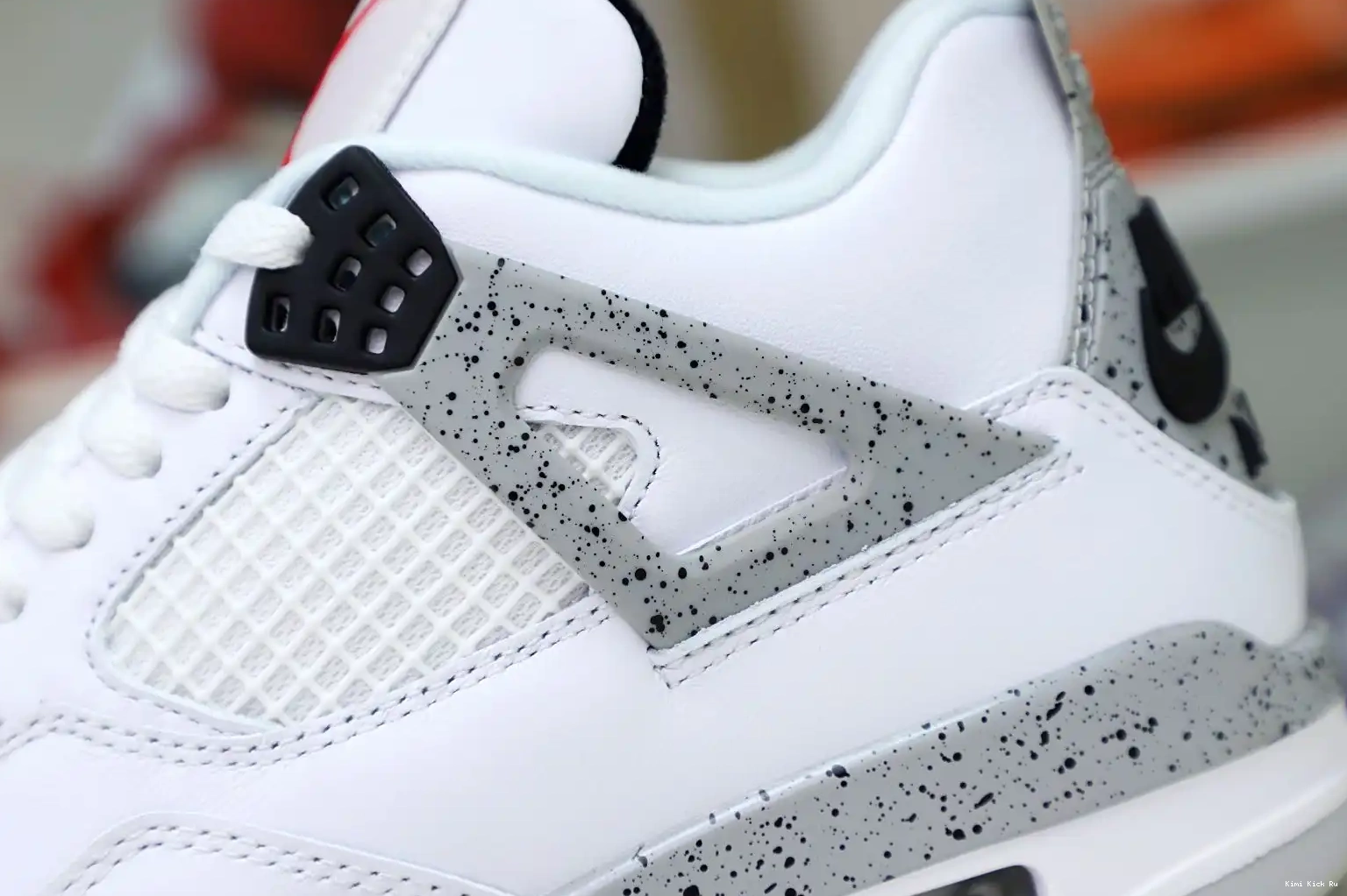 White Jordan Retro Air Kimikick 4 Cement 0706